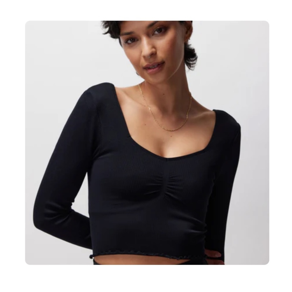Spiritual Gangster Seamless Sweetheart Crop Top